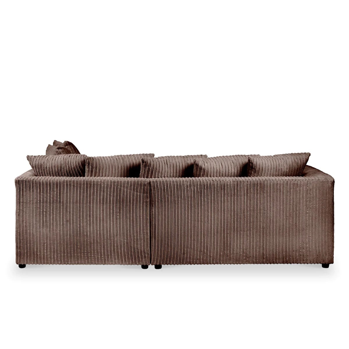 Hannah Jumbo Cord Scatter Back 4 Seater Right Hand Facing Corner Sofa Chocolate