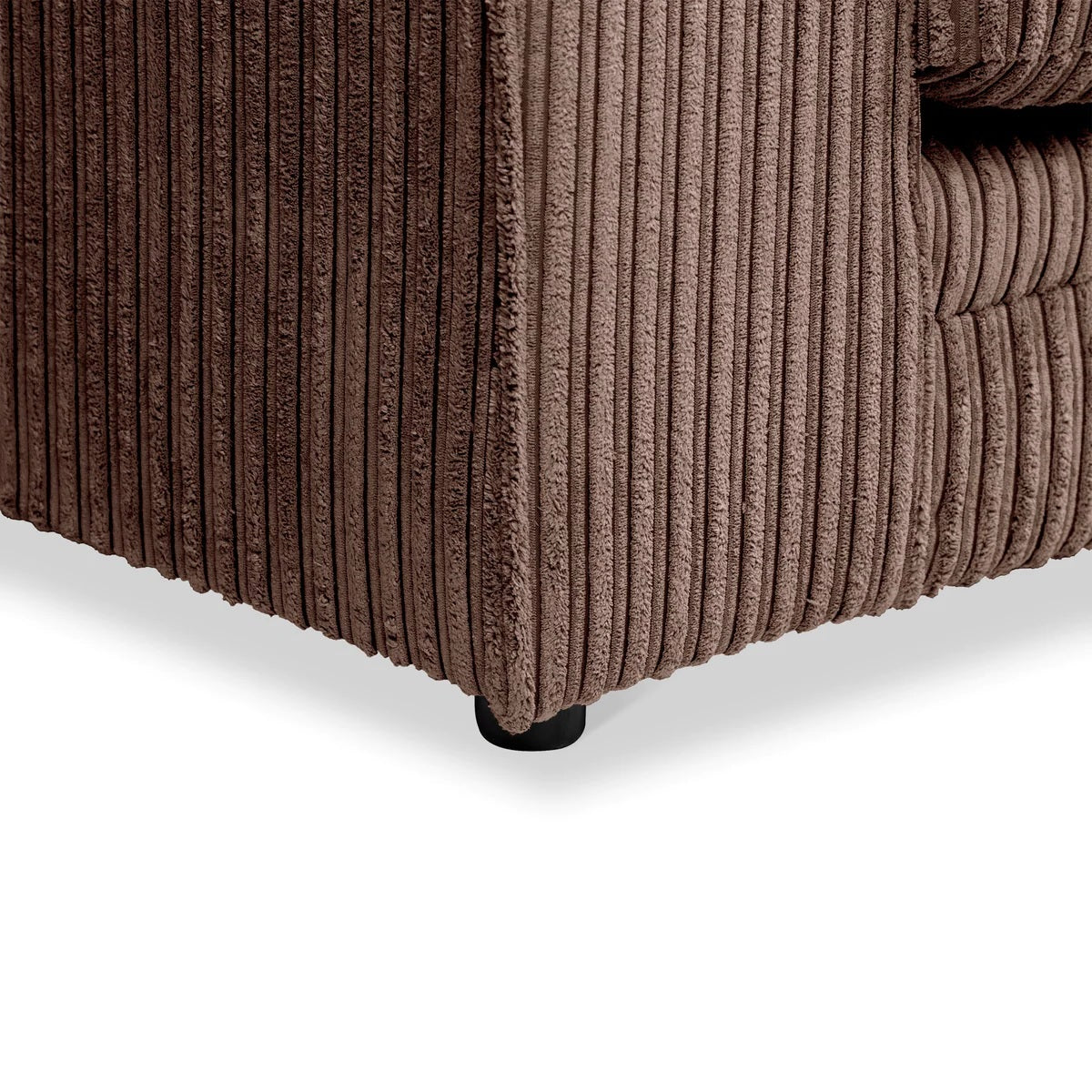 Hannah Jumbo Cord Scatter Back 4 Seater Right Hand Facing Corner Sofa Chocolate
