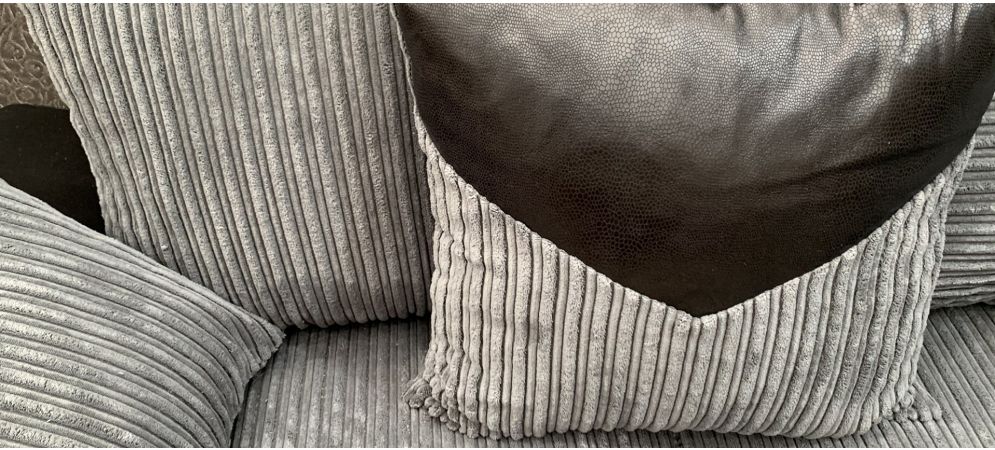 Dino 2 Seater Sofa in Black & Grey