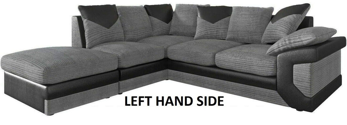 Dino Corner Sofa - Black & Grey