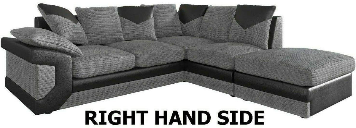 Dino Corner Sofa - Black & Grey