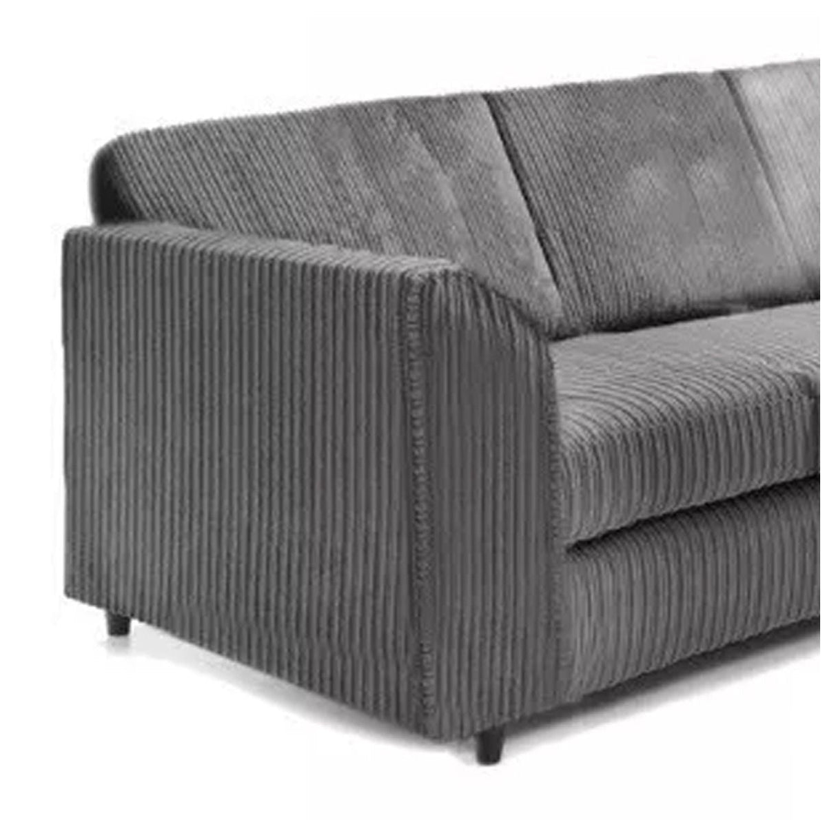 Hannah Jumbo Cord Full Back 2c2 Corner Sofa Grey