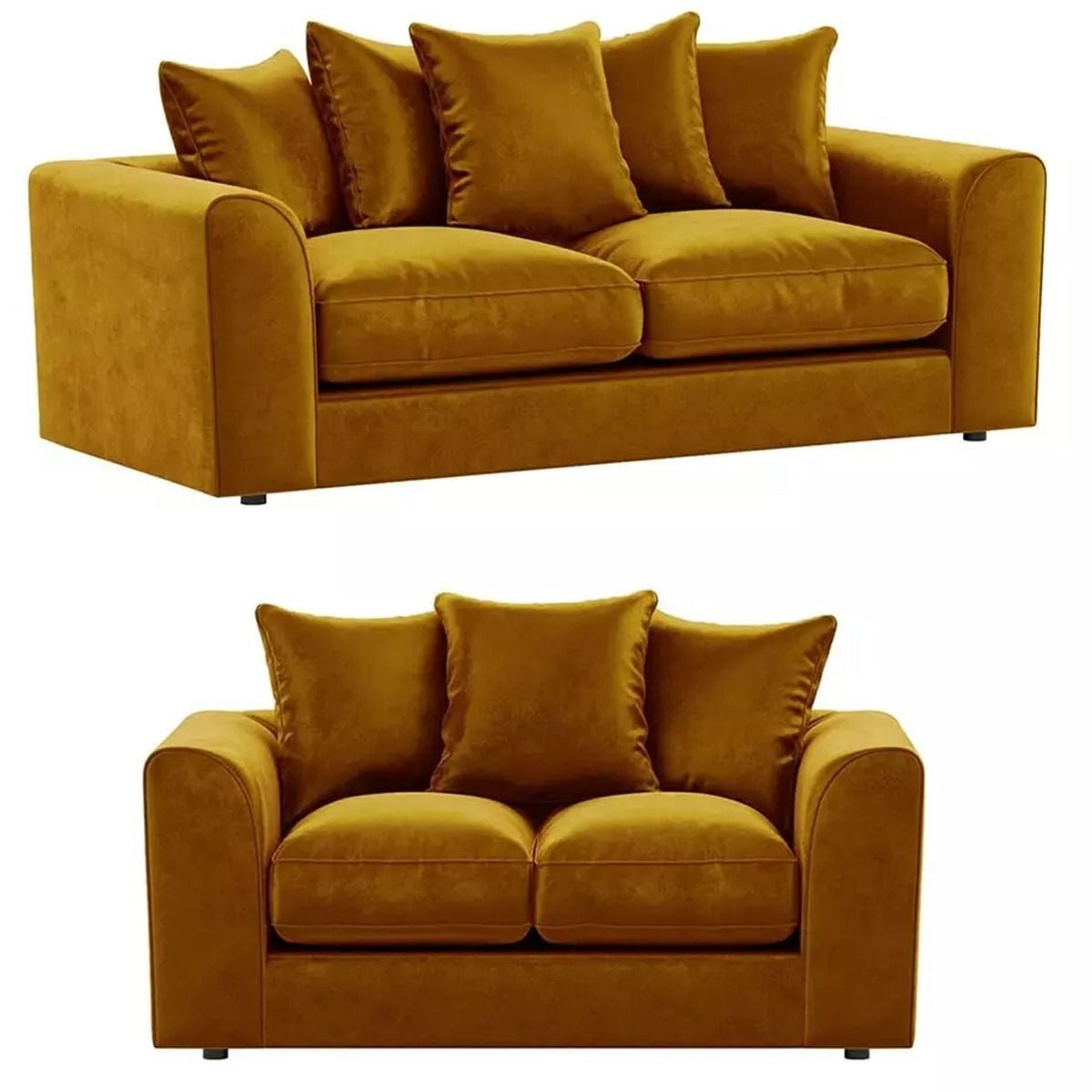 Arizona Plush Velvet 3+2 Seater Sofa Set, 2+2 Seater Sofa, 3+3 Seater Seater