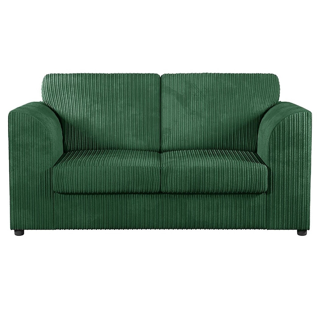 Hannah Jumbo Cord Full Back 2 Seater Sofa Green