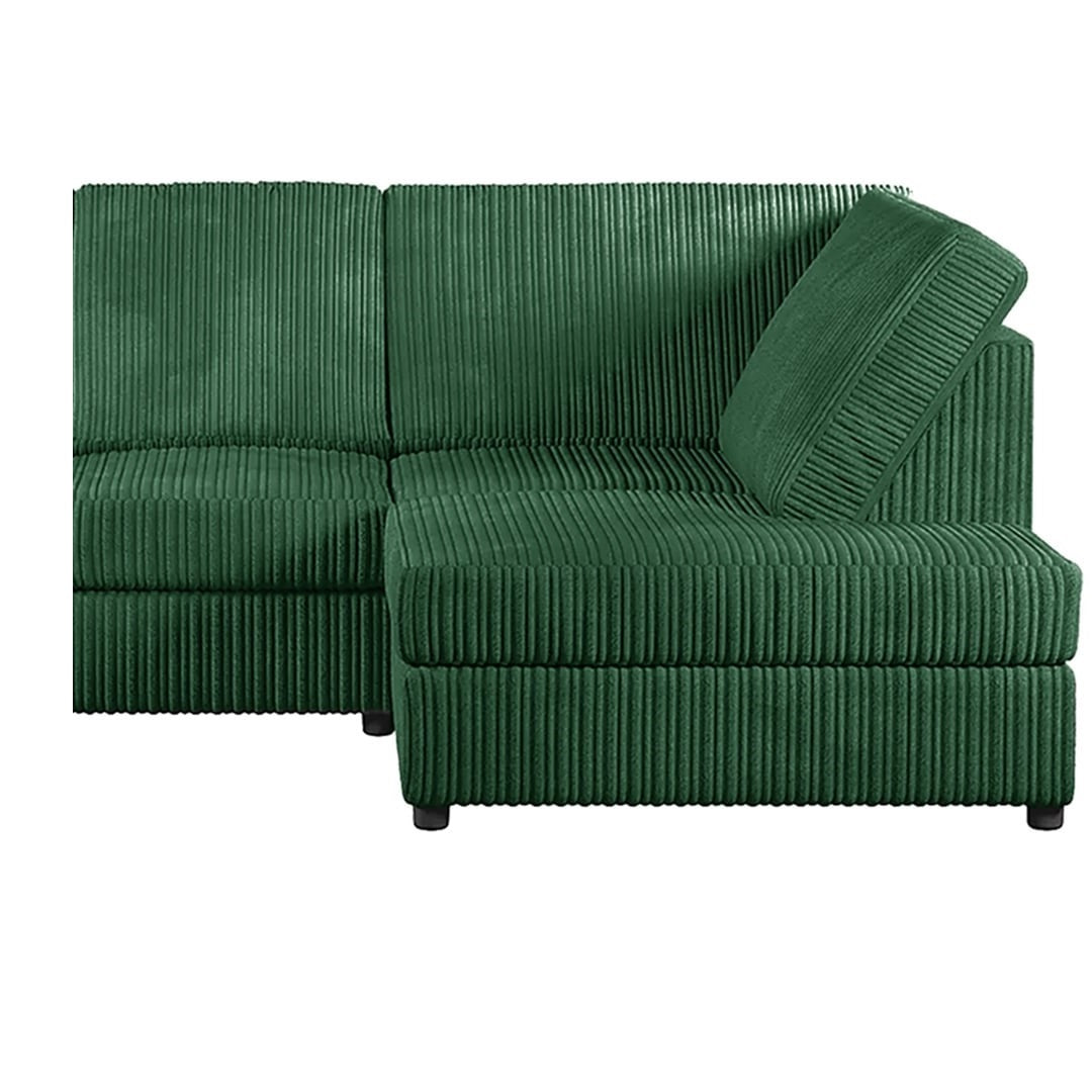 Hannah Jumbo Cord Full Back 4 Seater Corner Sofa