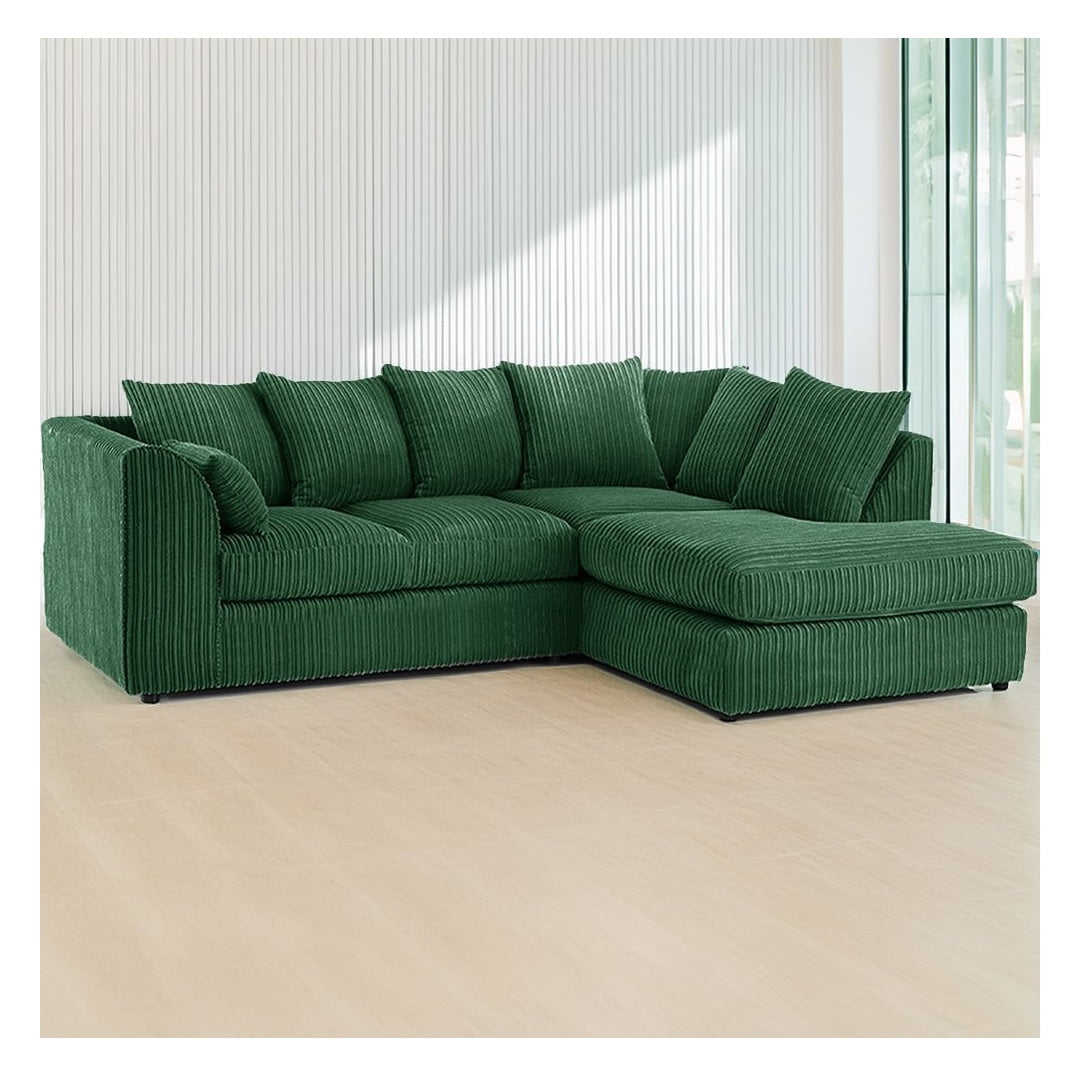 Hannah Jumbo Cord Scatter Back 4 Seater Corner Sofa