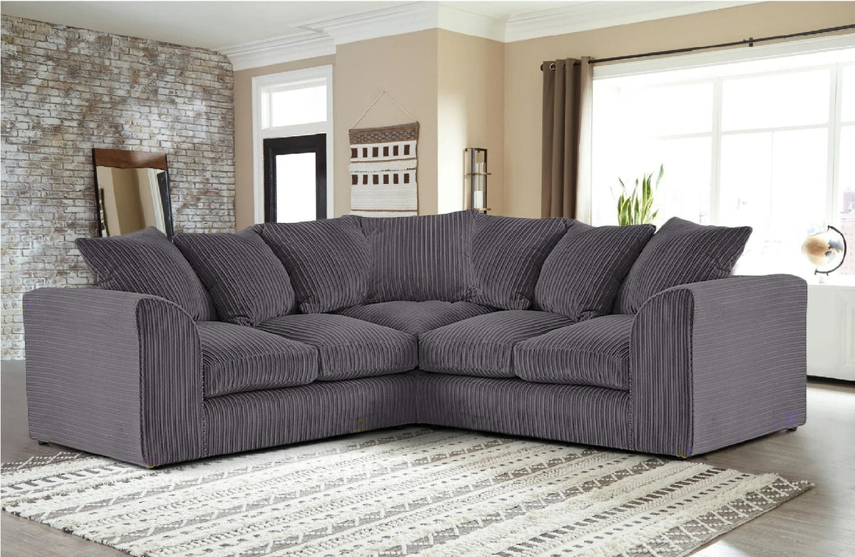 Hannah Jumbo Cord Scatter Back 2c2 Corner Sofa