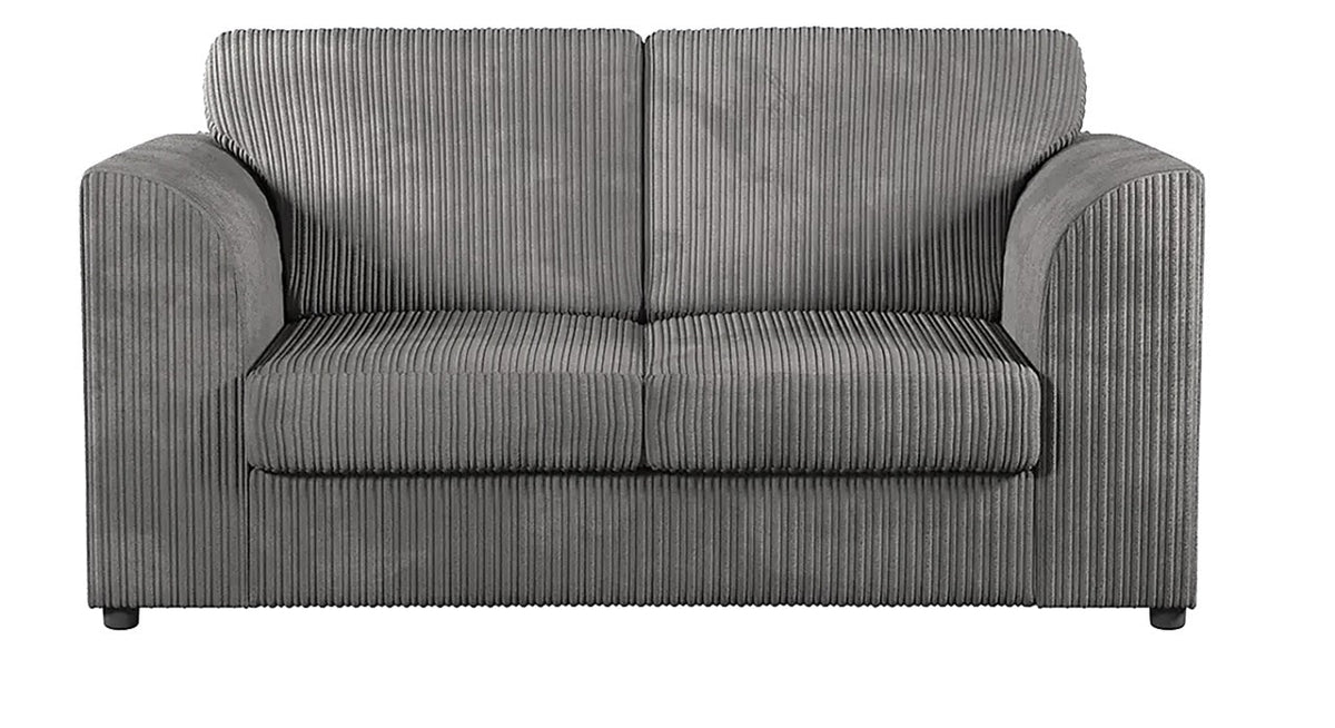 Hannah Jumbo Cord Full Back 2 Seater Sofa Grey
