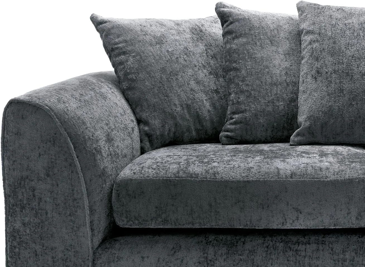 Celestial 4 Seater Scatter Back Chenille Fabric Sofa