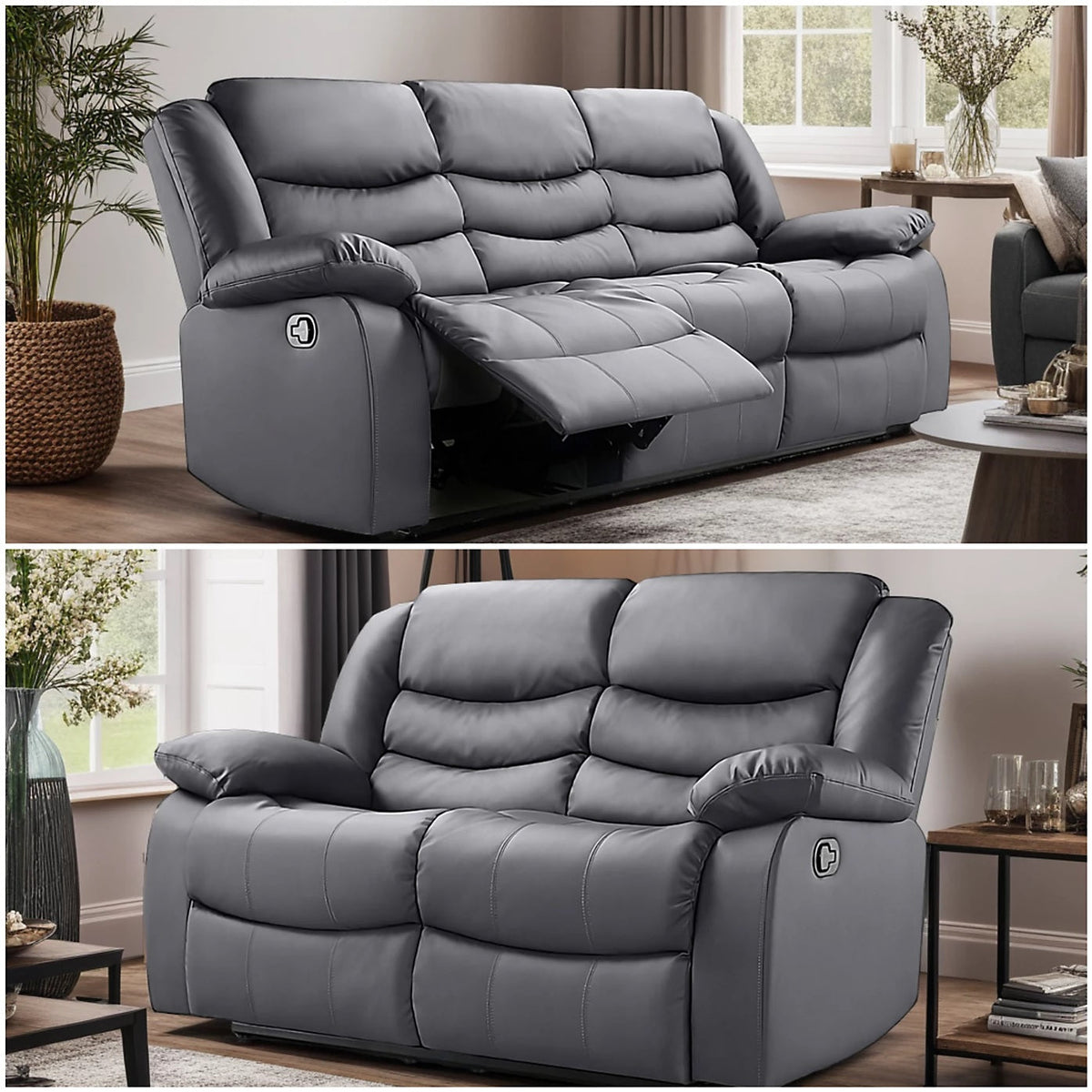 Roma Electric Leather Recliner 3+2 Seater Sofa Set