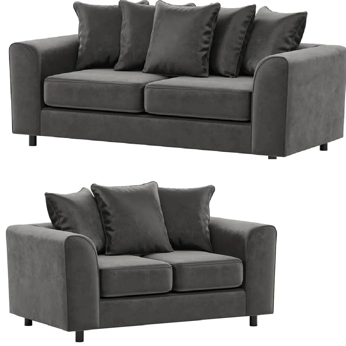 Arizona Plush Velvet 3+2 Seater Sofa Set, 2+2 Seater Sofa, 3+3 Seater Seater