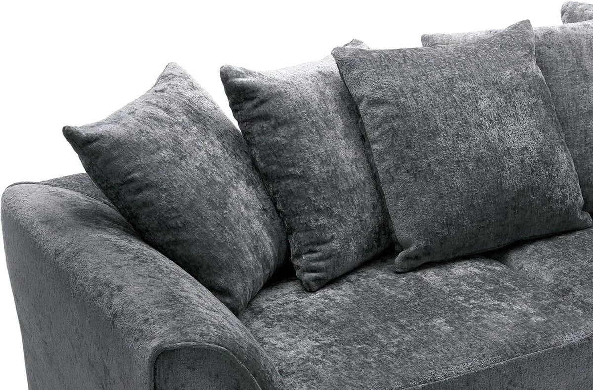 Celestial 4 Seater Scatter Back Chenille Fabric Sofa