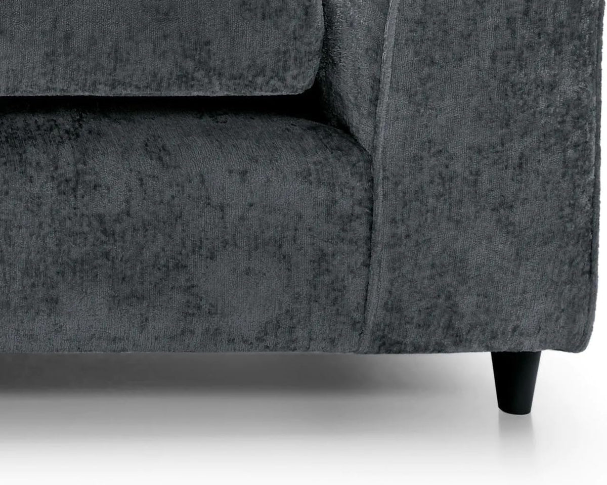 Celestial 4 Seater Scatter Back Chenille Fabric Sofa Grey