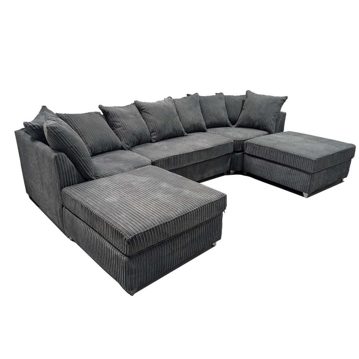 Bishop Scatter Back Large Jumbo cord U shaped Sofa