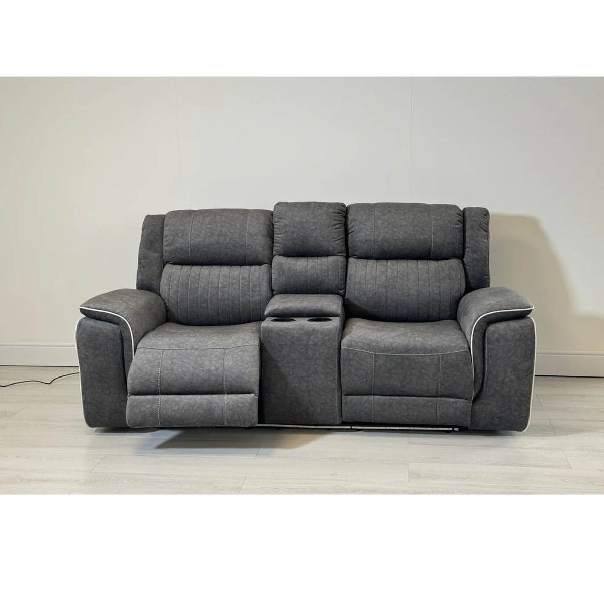 Hanna 3+2 Electric Recliner Sofa Set in Grey Fabric