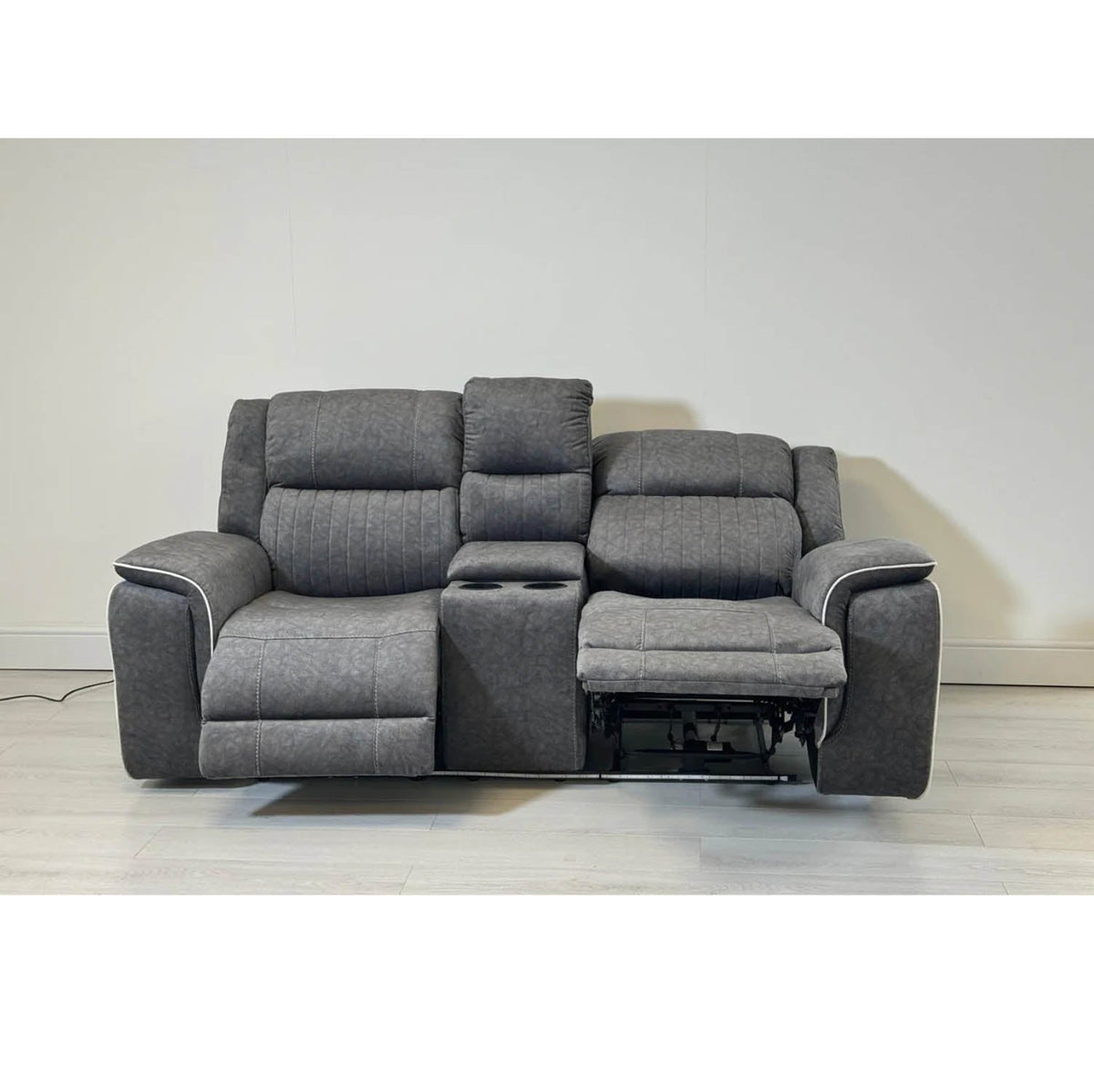 Hanna 3+2 Electric Recliner Sofa Set in Grey Fabric