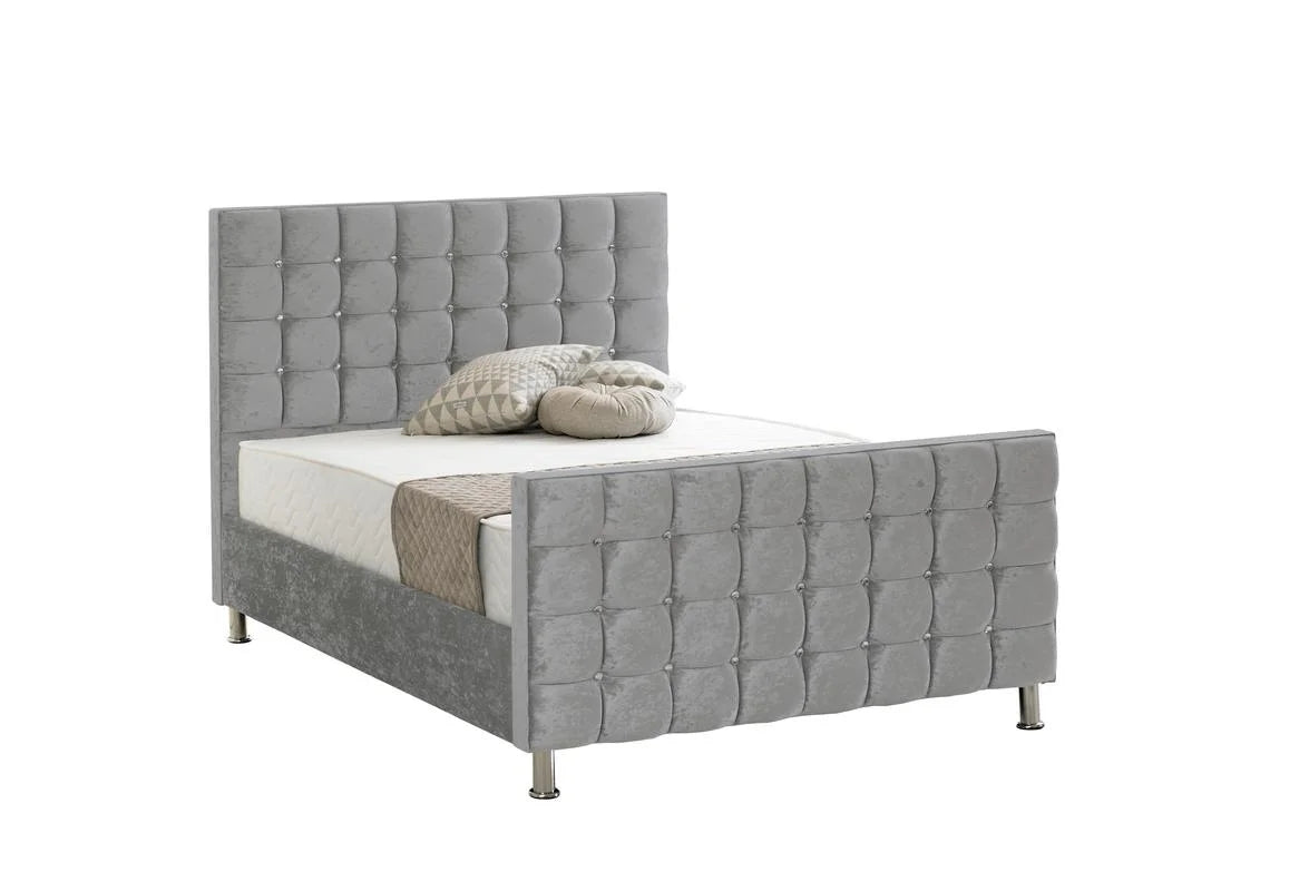 CRUSHED VELVET BED FRAME