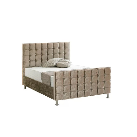 CRUSHED VELVET BED FRAME