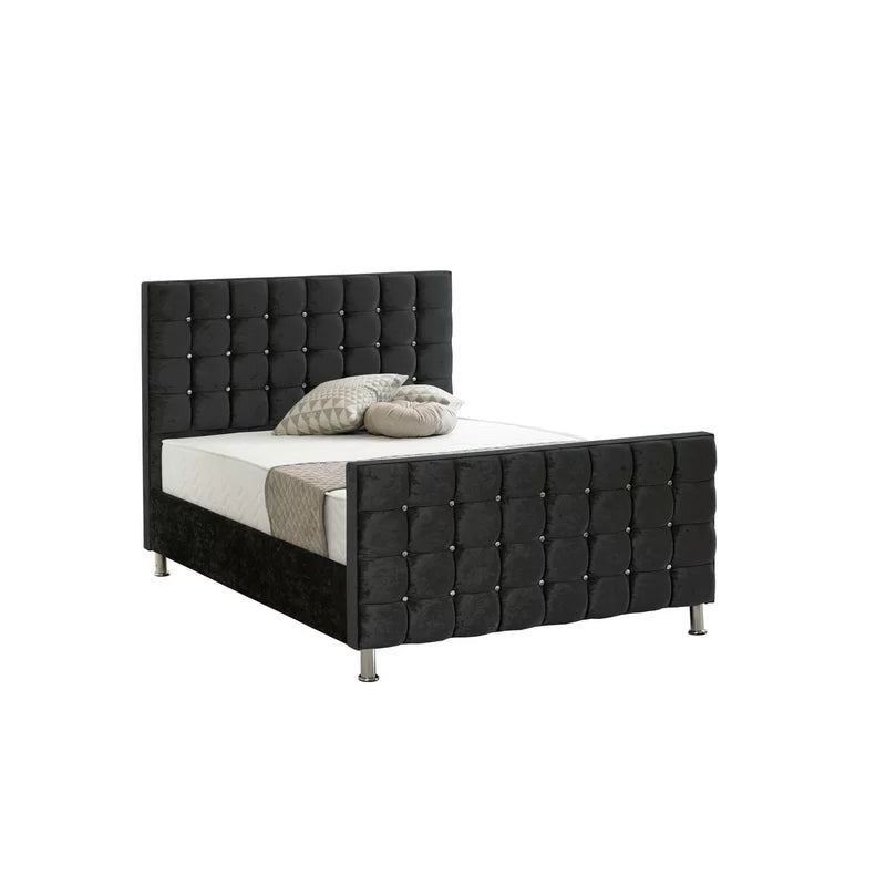 CRUSHED VELVET BED FRAME