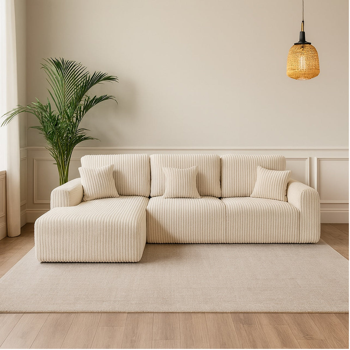 Willow Chunky jumbo Cord 4 Seater Corner sofa