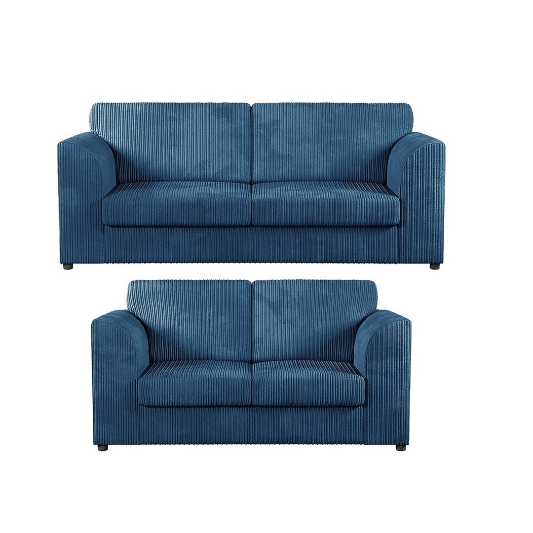 Hannah Jumbo Cord Full Back 3+2 Seater Sofa Set