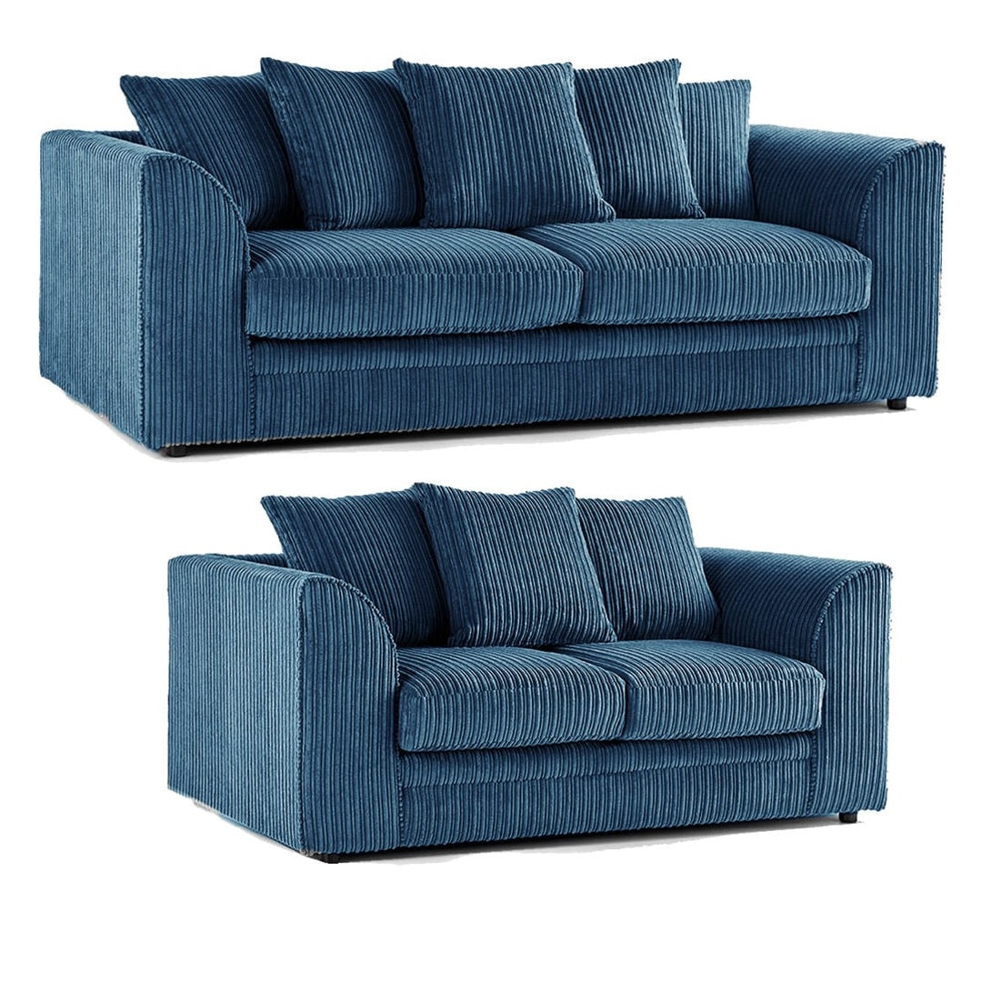 Hannah Jumbo Cord Scatter Back 3+2 Seater Sofa Set