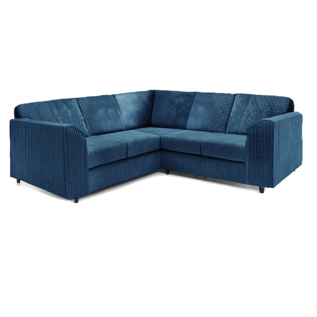 Hannah Jumbo Cord Full Back 2c2 Corner Sofa Marine Blue