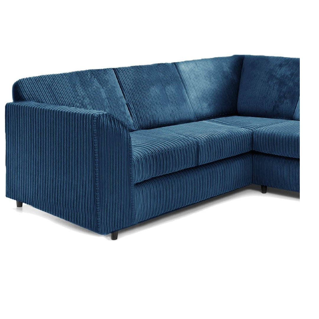 Hannah Jumbo Cord Full Back 2c2 Corner Sofa Marine Blue