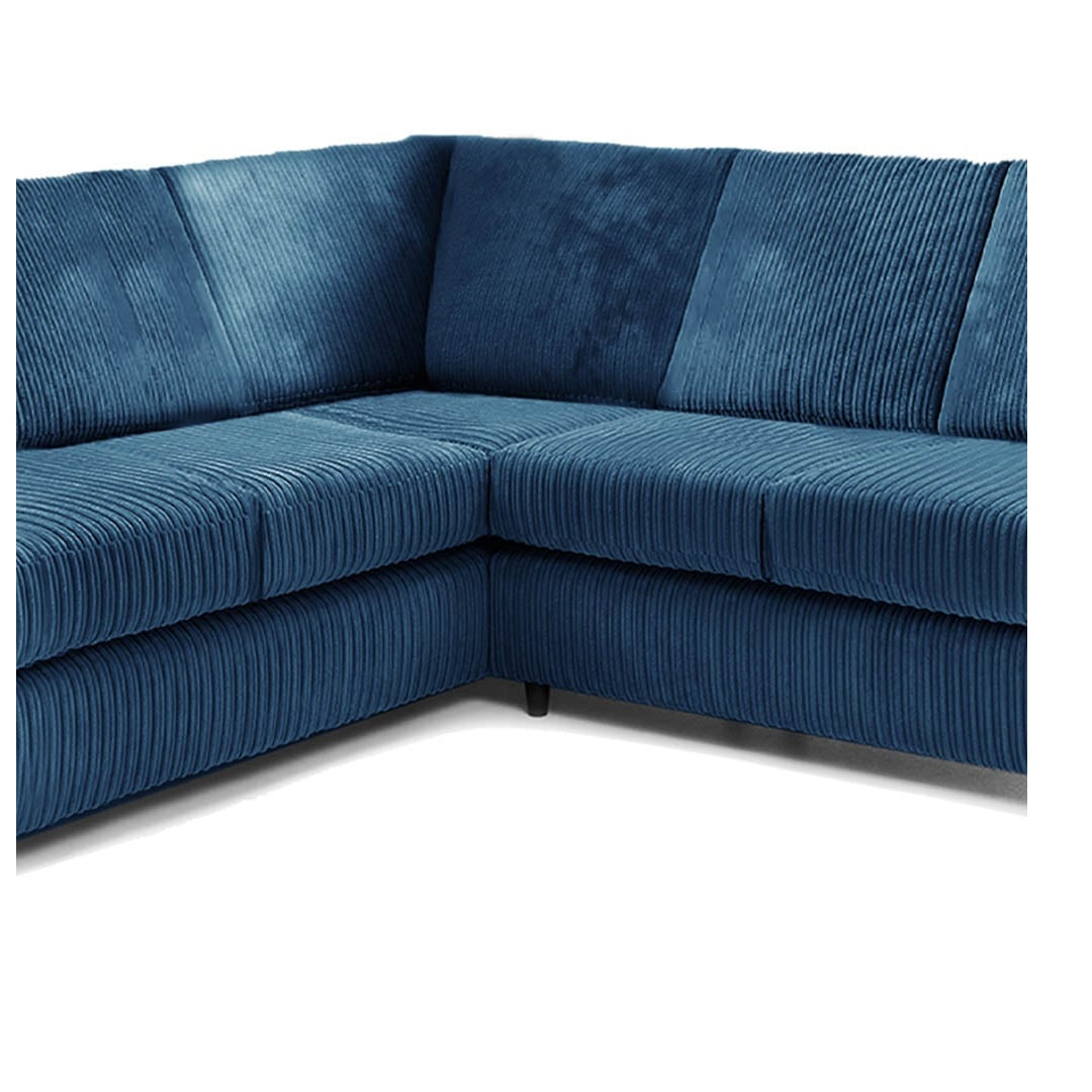 Hannah Jumbo Cord Full Back 2c2 Corner Sofa Marine Blue