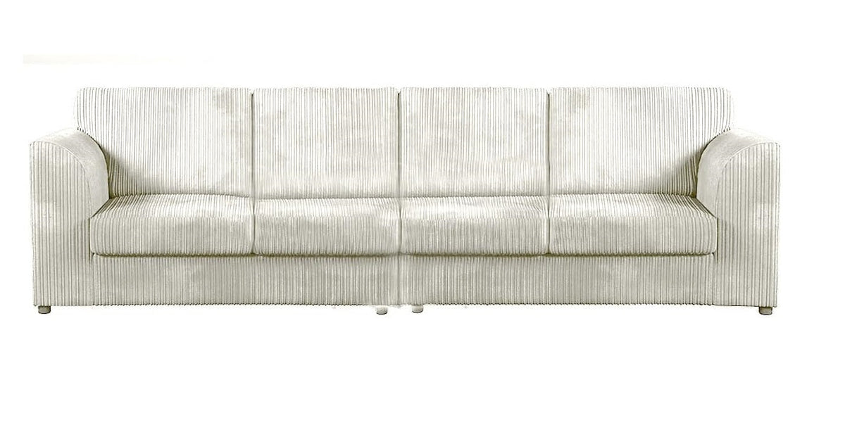 DYLAN 4 Seater Full Back Jumbo Cord Fabric Sofa Mink