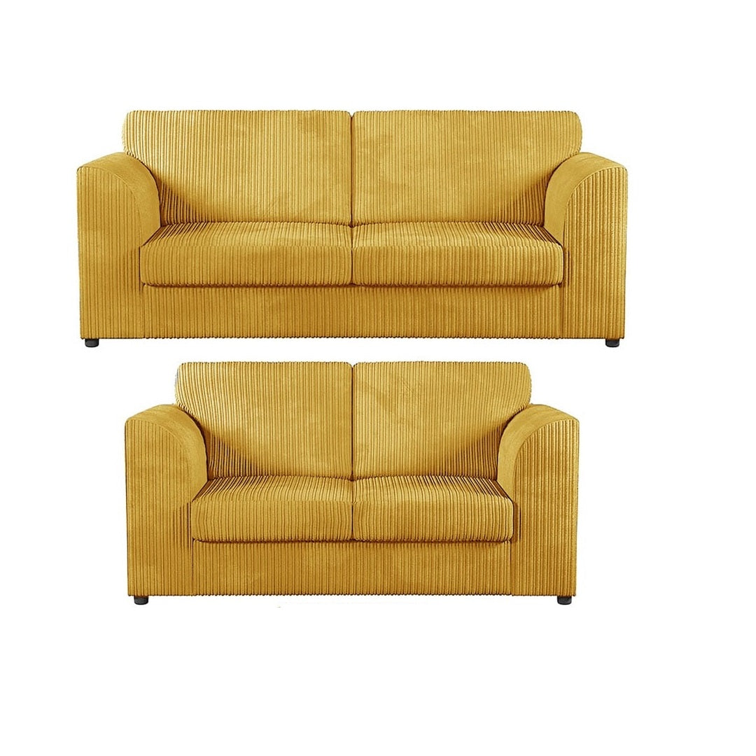Hannah Jumbo Cord Full Back 3+2 Seater Sofa Set