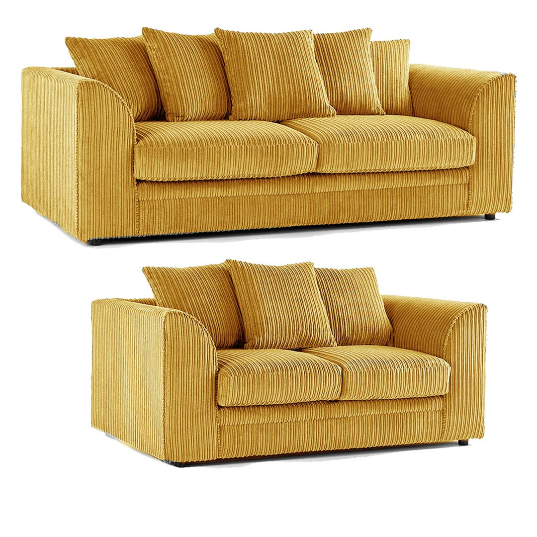 Hannah Jumbo Cord Scatter Back 3+2 Seater Sofa Suite Set