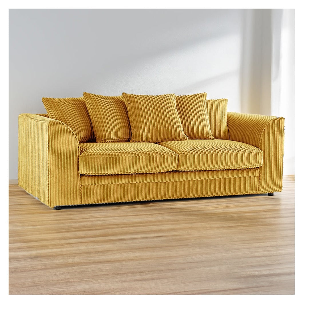Hannah Jumbo Cord Scatter Back 3 Seater Sofa