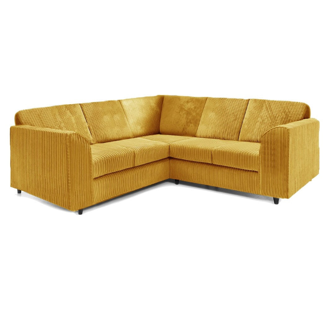 Mustard Corner Sofa Hannah Full Back 2C2 Front View