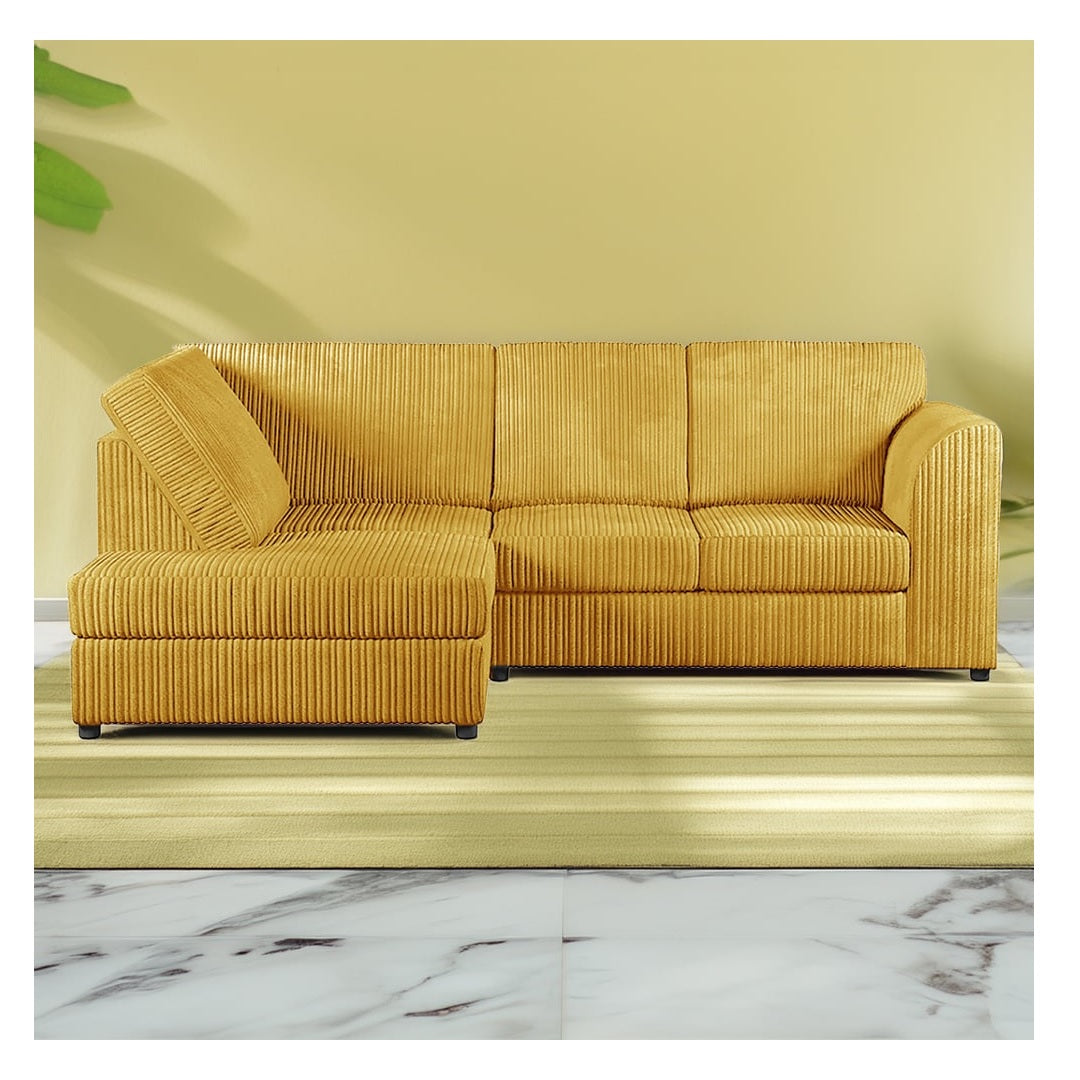 Hannah Jumbo Cord Full Back 4 Seater Corner Sofa