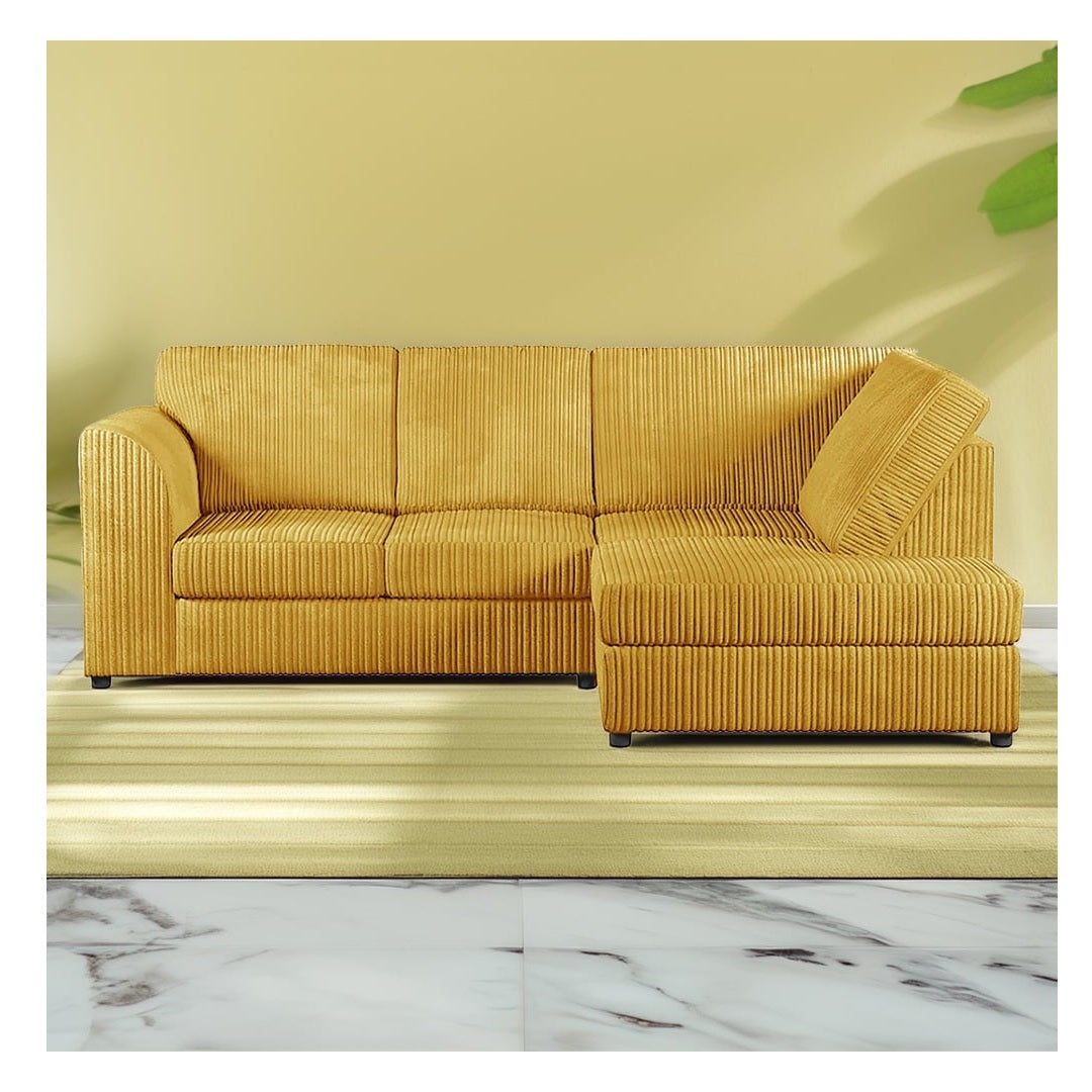Hannah Jumbo Cord Full Back 4 Seater Corner Sofa