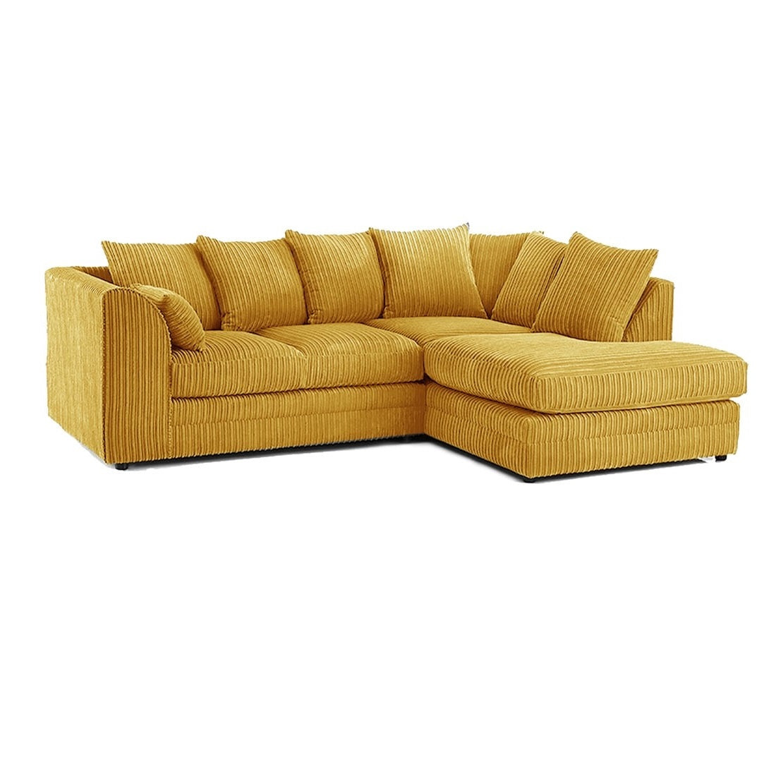 Hannah Jumbo Cord Scatter Back 4 Seater Corner Sofa