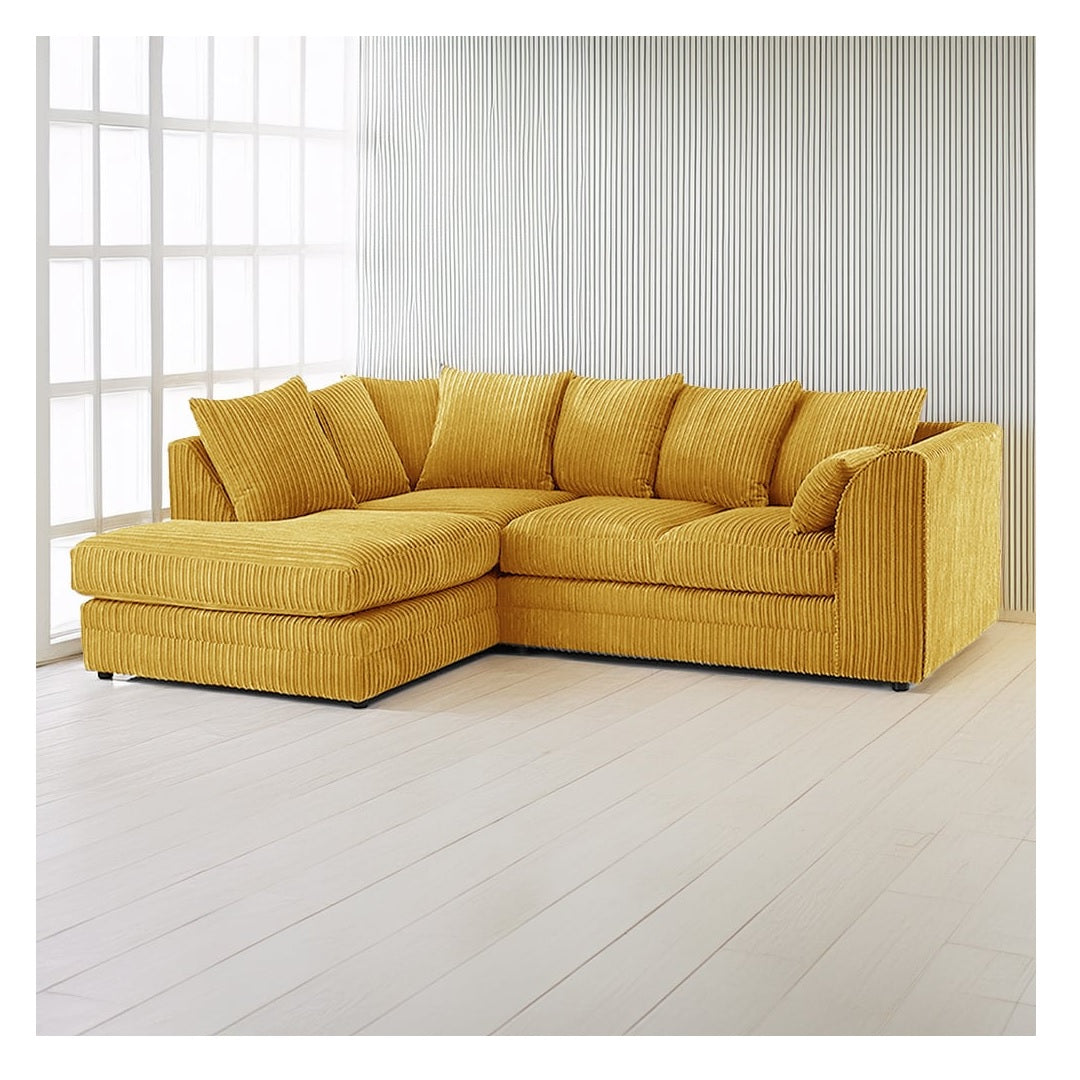 Hannah Jumbo Cord Scatter Back 4 Seater Corner Sofa
