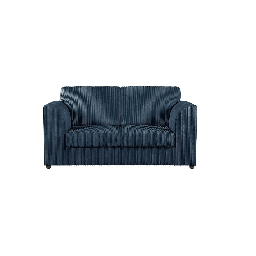 Hannah Jumbo Cord Full Back 2 Seater Sofa Navy Blue
