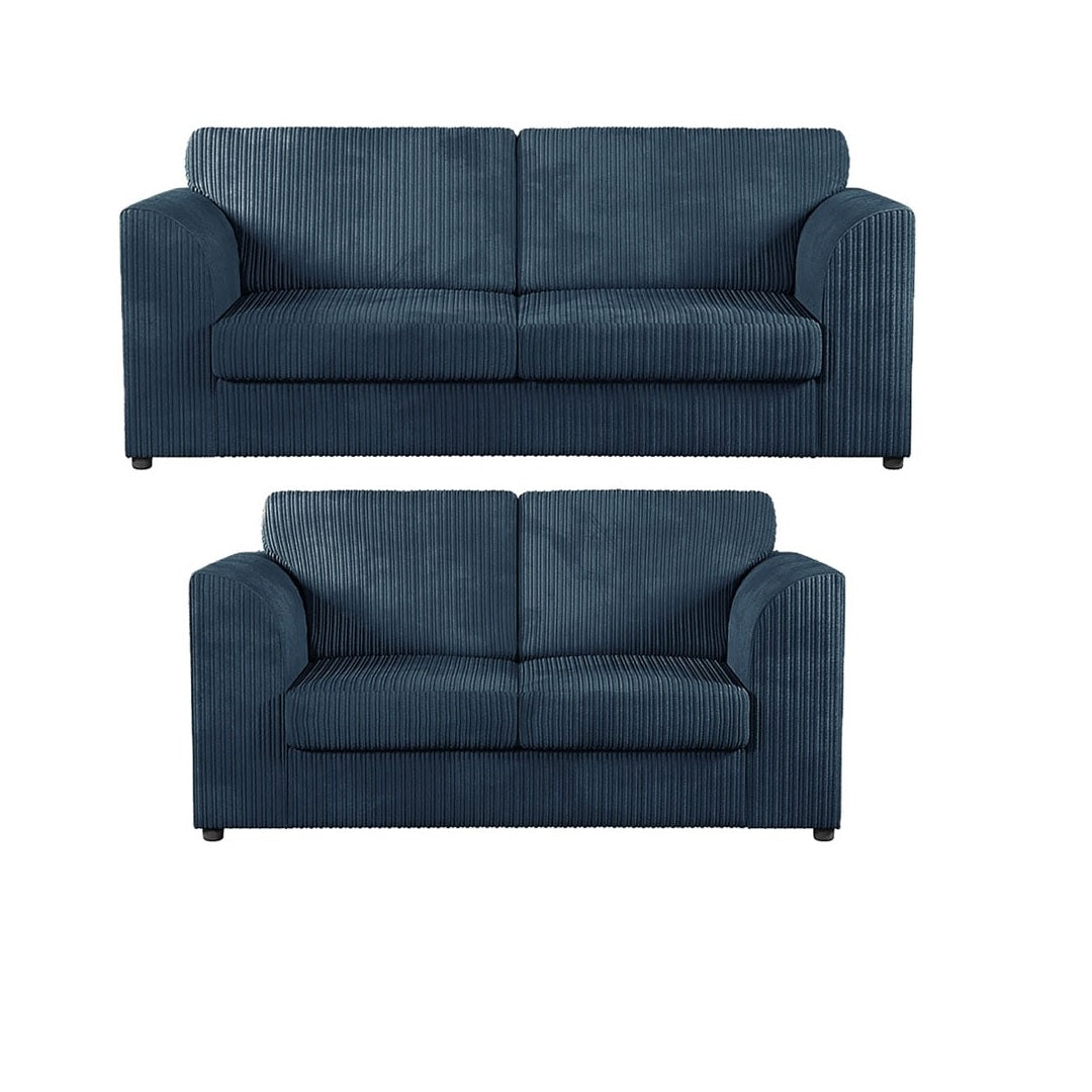Hannah Jumbo Cord Full Back 3+2 Seater Sofa Set