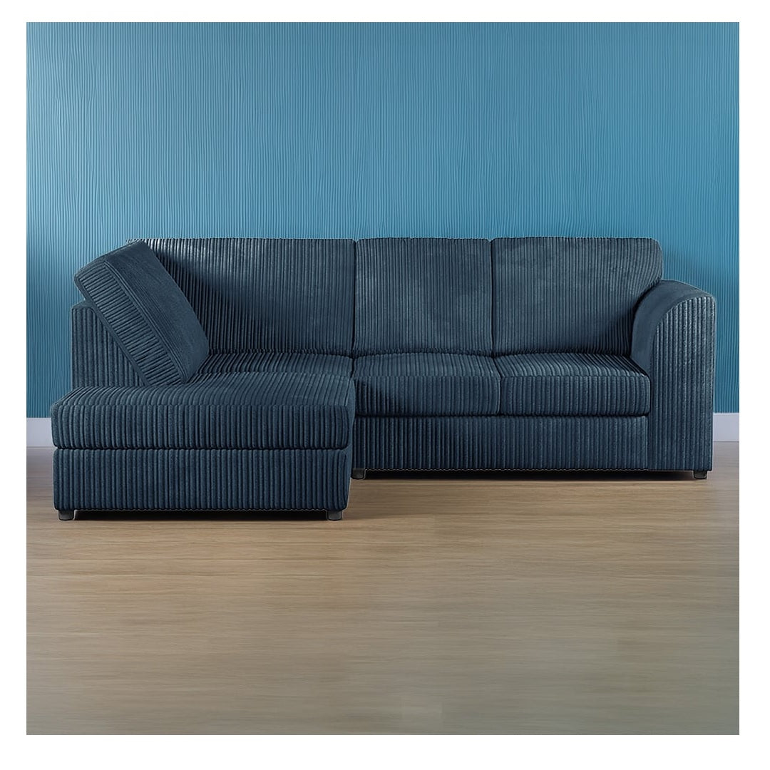 Hannah Jumbo Cord Full Back 4 Seater Corner Sofa