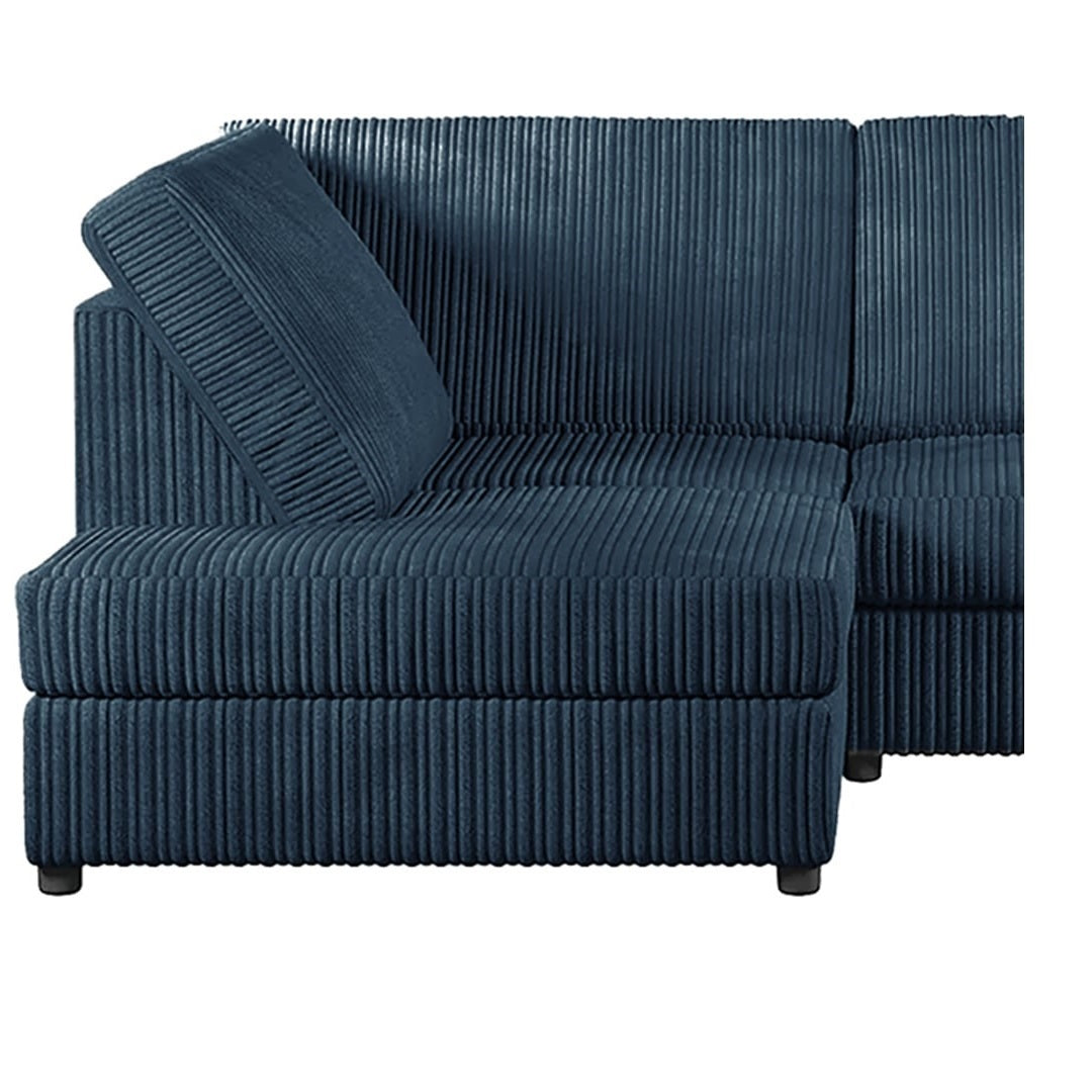 Hannah Jumbo Cord Full Back 4 Seater Corner Sofa