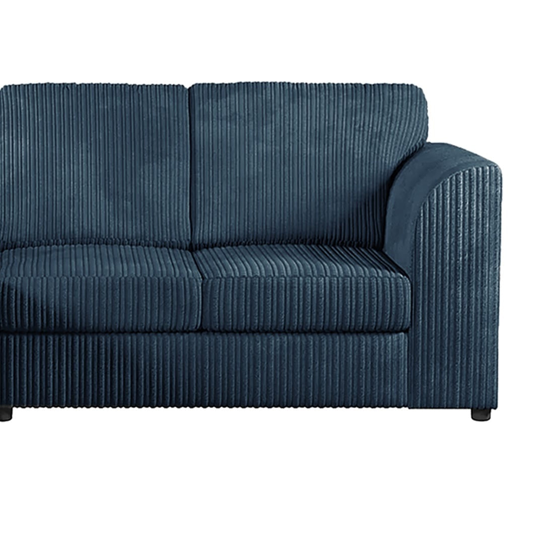 Hannah Jumbo Cord Full Back 4 Seater Left Hand Facing Corner Navy Blue
