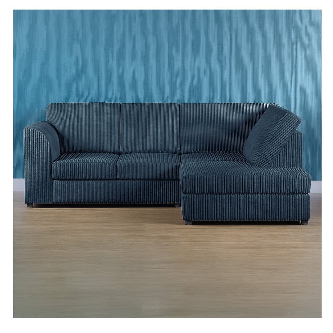 Hannah Jumbo Cord Full Back 4 Seater Corner Sofa