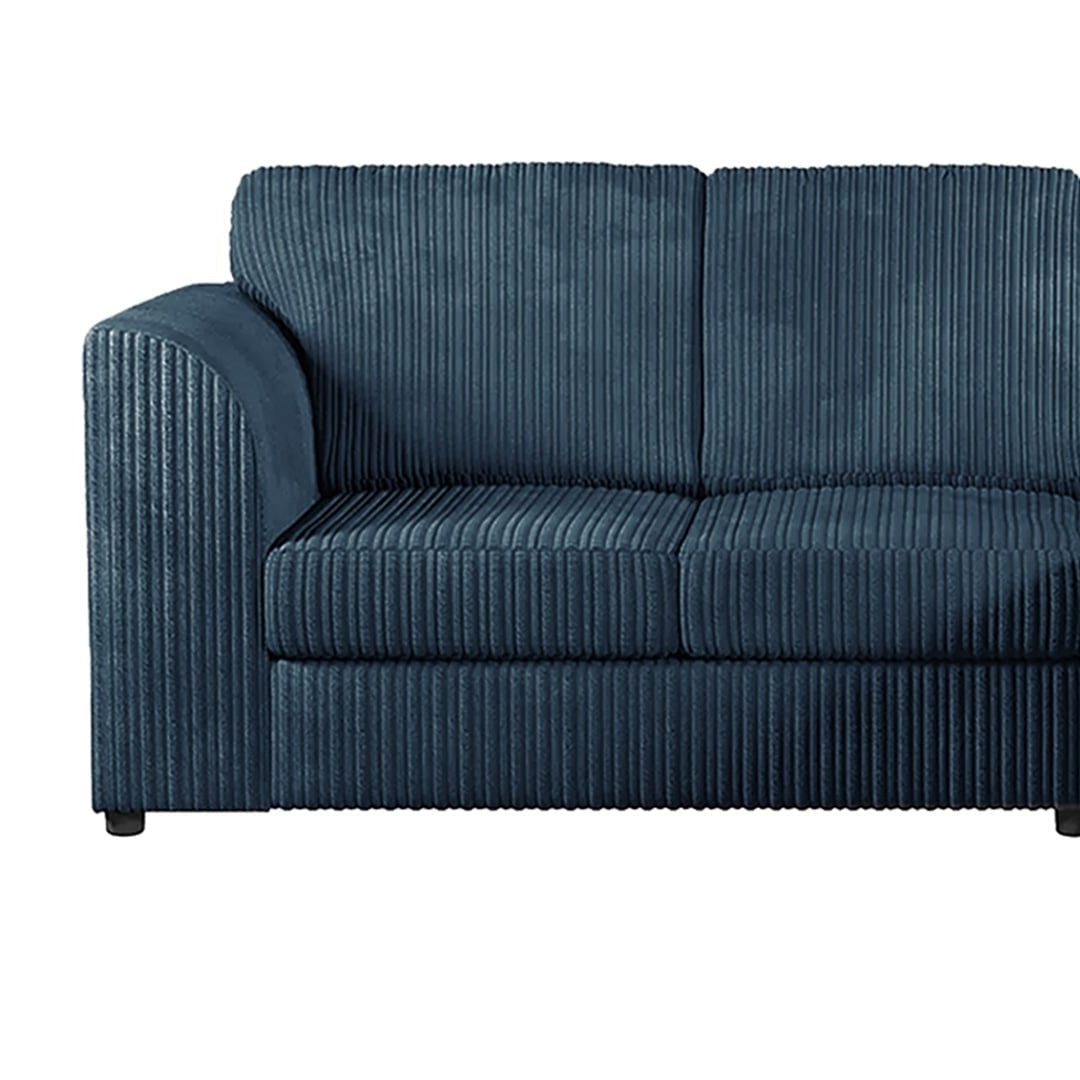 Hannah Jumbo Cord Full Back 4 Seater Right Hand Facing Corner Sofa Navy Blue
