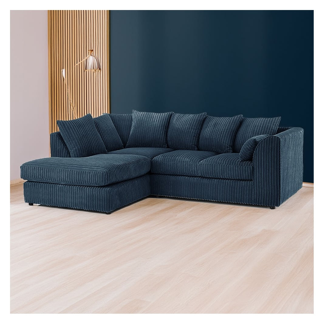 Hannah Jumbo Cord Scatter Back 4 Seater Corner Sofa