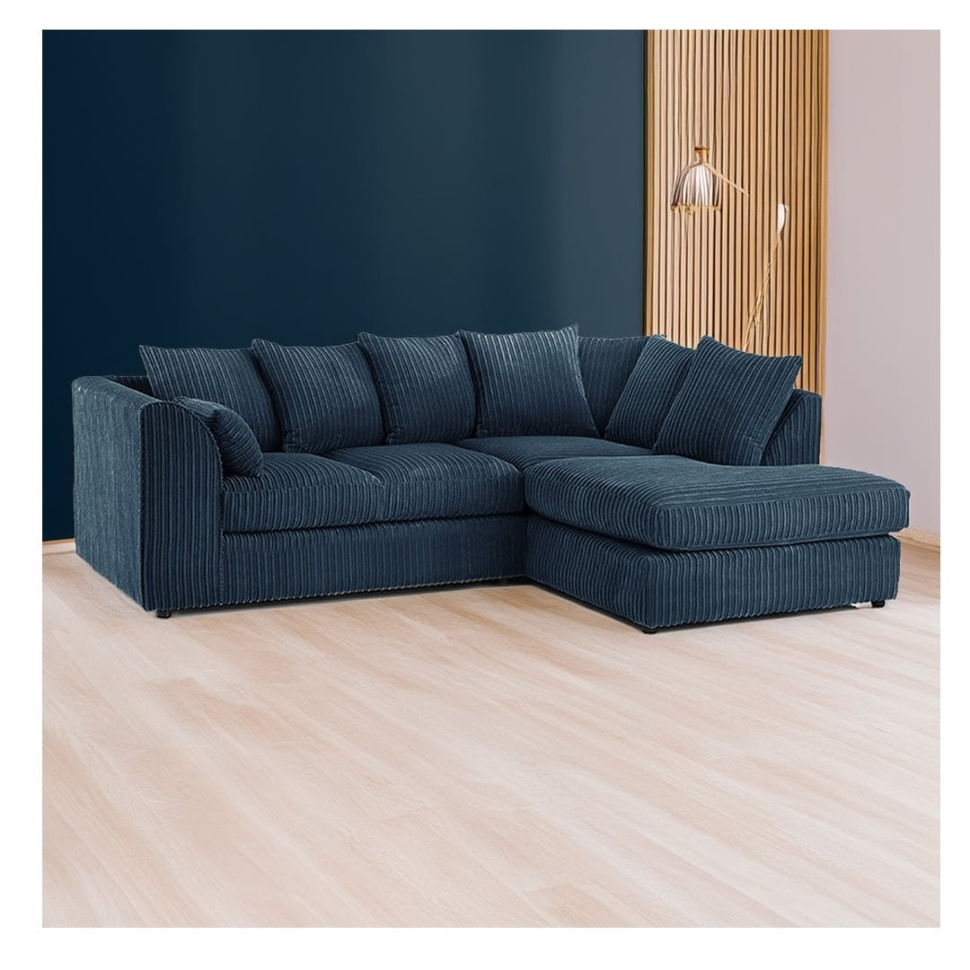 Hannah Jumbo Cord Scatter Back 4 Seater Corner Sofa