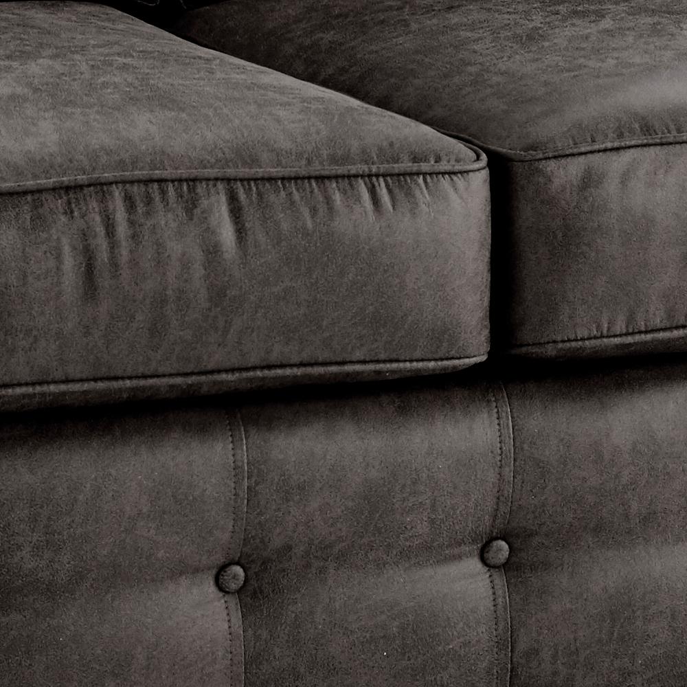 Oakland L Shaped 4 Seater Suede Leather Corner Sofa
