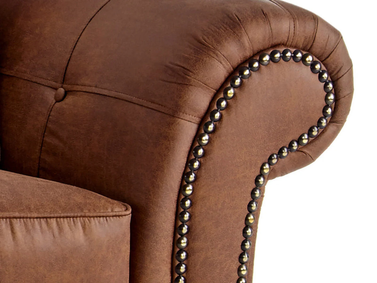Oakland Tan Suede 1 Seater Sofa