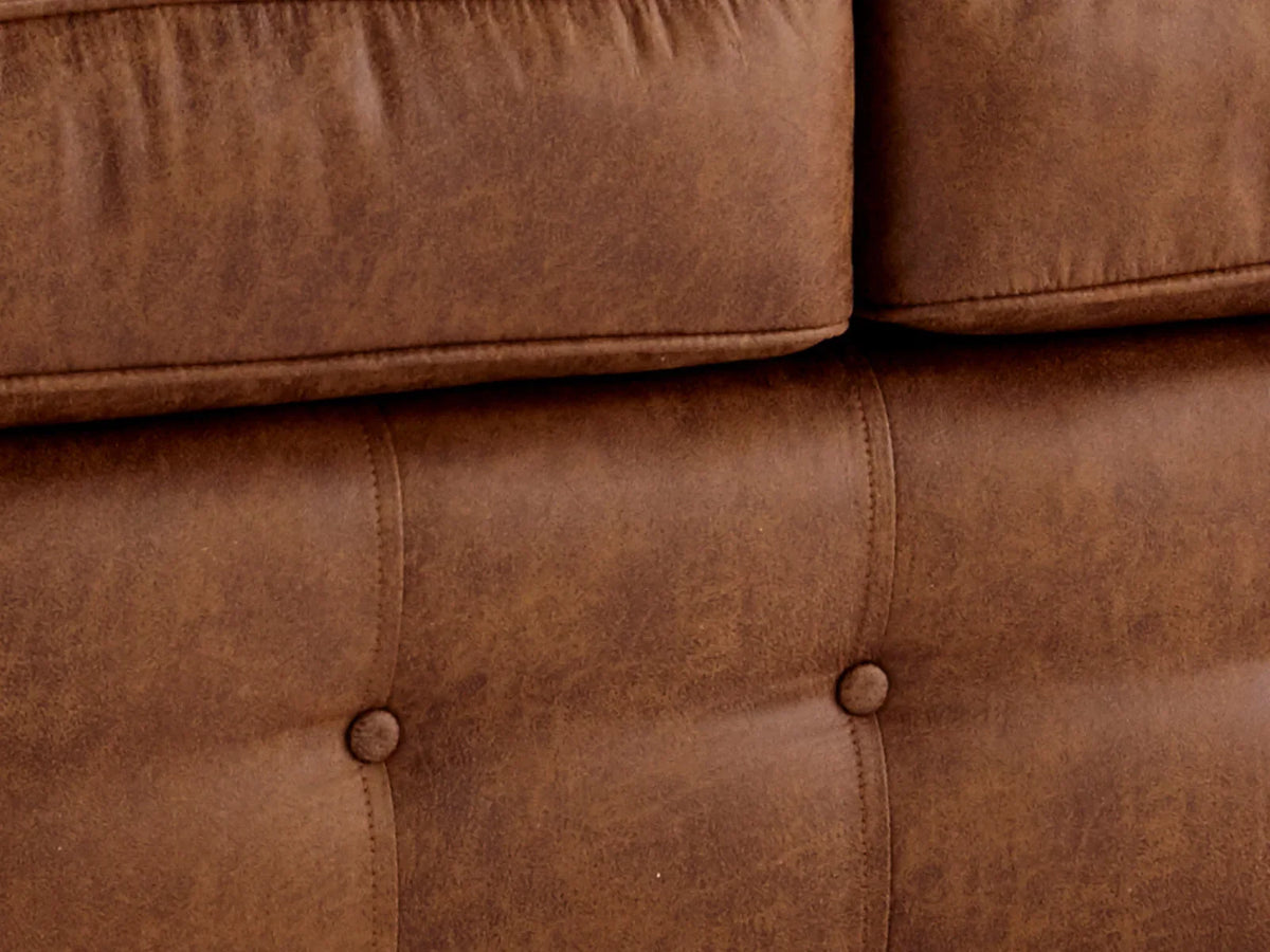 Oakland L Shaped 4 Seater Suede Leather Corner Sofa